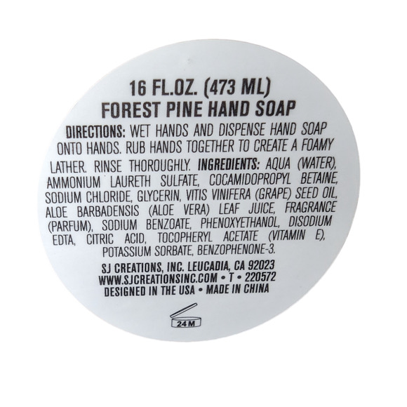 Christmas Winter Cottage Themed Forest Pine Hand Soap Pump Dispenser - Picture 5 of 5